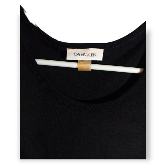 Nwt Calvin Klein Stretch Ruched Tie Pullover Dress Size 6 - Picture 4 of 5